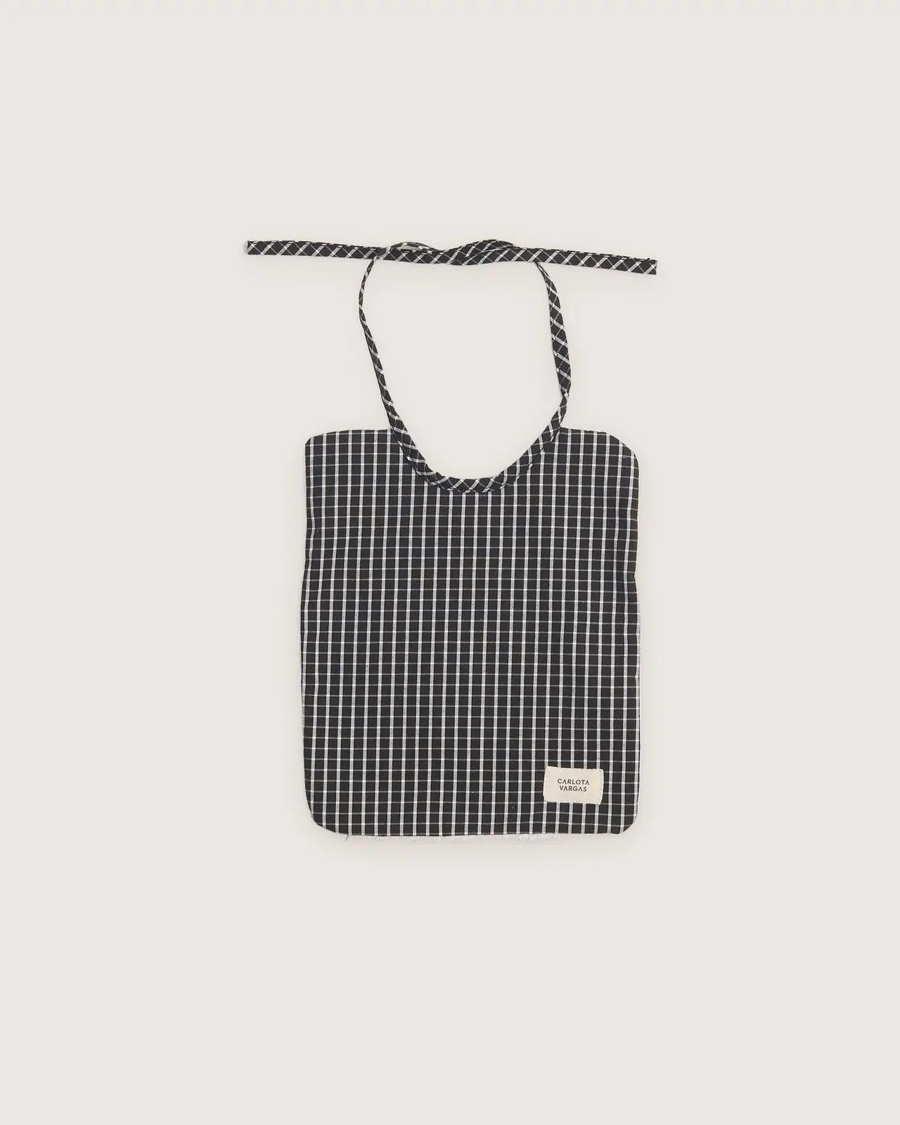 Babero Rectangular Black & White Stripes
