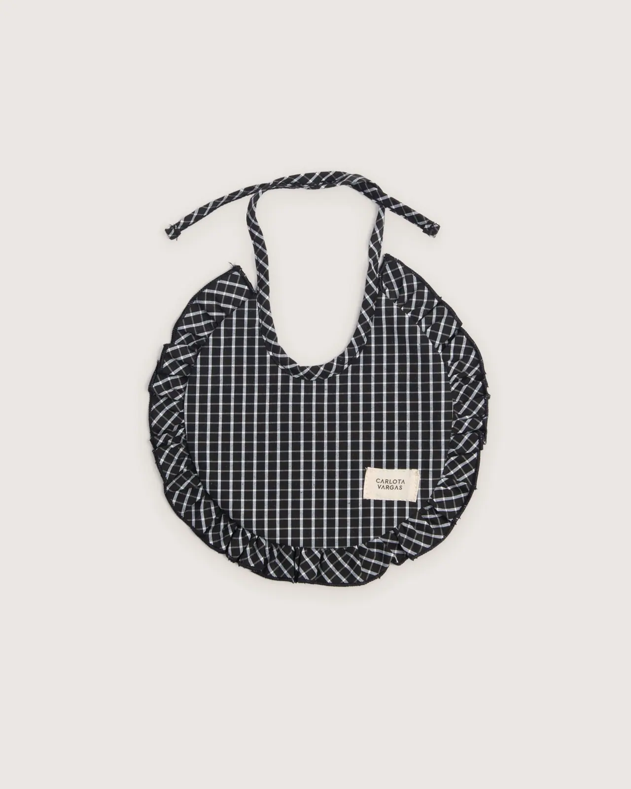 Babero Redondo Black & White Stripes